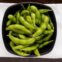 Edamame Boiled · Soy beans topped with salt.