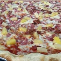 Hawaiian Pizza · Ham, bacon, & pineapple.