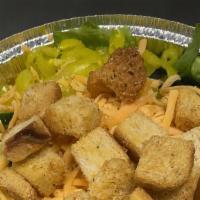 House Palooza Salad · Romaine Lettuce, Cherry Tomato, Red Onion, Banana Peppers, Cucumber, Croutons, Cheddar Chees...