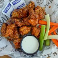 Full Order Boneless Broasted Wings · Crispy, Juicy, And Freshly Cooked To Order. Served ranch or bleu cheese (each extra/ .75)