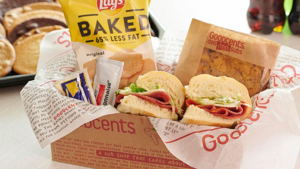 Gold Box Lunch · Your choice of Half Sub with 2 sides. All subs include tomato, lettuce, mayo, and mustard packets.