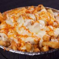 Pizza Fries · Fries with pizza sauce, topped with Mozzarella cheese.