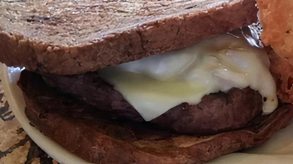 Patty Melt · A traditional from the griddle. Our 1/2-lb burger with carmalized onions & Swiss cheese on rye bread. Served with your choice of one side. Substitute a veggie burger at no extra charge! Make any burger a double for $3