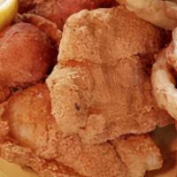 Fried Katfish · American, farm-raised catfish dusted in cornmeal & golden-fried. Served with your choice of ...