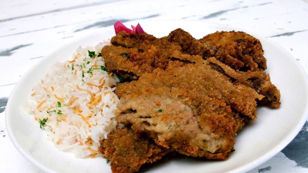 Beef Cream Chop · Sliced seasoned beef, batter dipped, and fried to a golden brown.