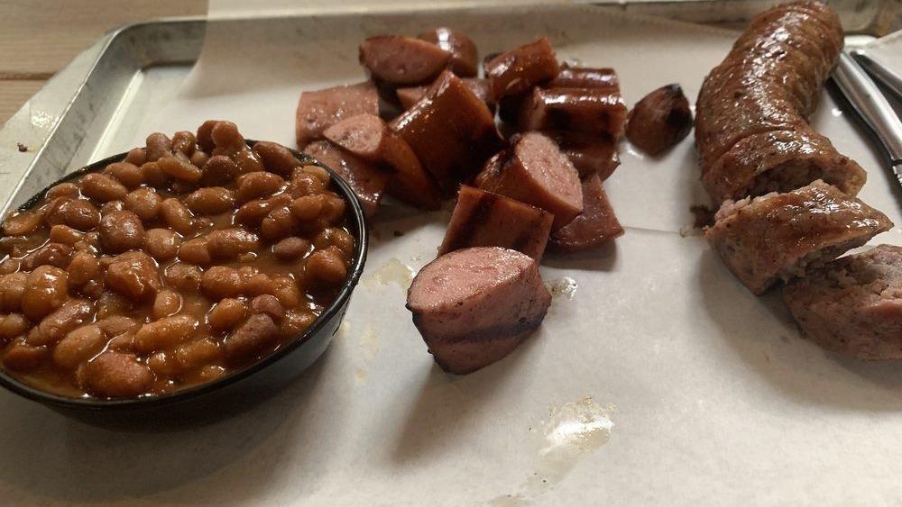 Sausage · Choices of polish, hot link, jalapeño-Cheddar, bratwurst, lava link, pork and venison. Two pieces.