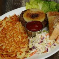Flame Platter · A half pound Flame burger patty with slices of onion. Served with french fries or hash brown...
