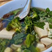 Poultry (Most Popular Pho) · Chicken broth, egg (hardboiled), chicken, and broccoli