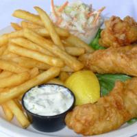 Atlantic Fish & Chips · Leonard's choice. Fresh fillets of cod, dipped in chef's special batter served with our famo...