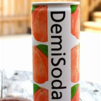 Demisoda Peach Drink · Asian soda, peach flavored 250ml can. Sweet, light, fragrant and bubbly!