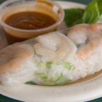Summer Roll  · (goi cuon) in rice paper with shrimp, vermicelli, lettuce(1 roll).