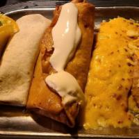 Jalisco Special · One pork burrito, one ham flauta, one beef taco, and one cheese enchilada, served with beans...
