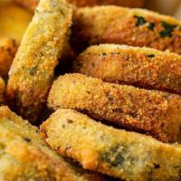 Breaded Zucchini · Coated in breadcrumbs and then baked or fried.