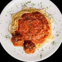 Spaghetti · Pasta, marinara. 693 cal.