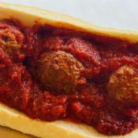 Meatball Sandwich · Red sauce included.