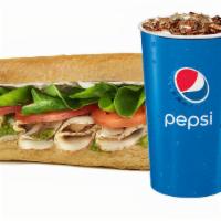 #14. Chicken Pesto Italiano Meal · Roast chicken breast, basil pesto, spinach, tomatoes, and Hellmann's mayo. Served with your ...
