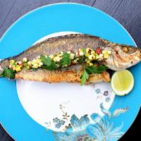 Market Fish · Aji amarillo chupe, arroz criollo