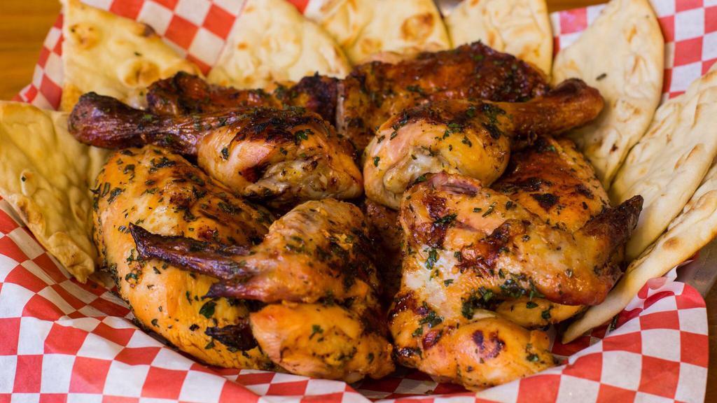 Crazy Chico · Marinated overnight in an array of freshly chopped herbs and spices, it's no wonder why this chicken could drive a chico crazy.