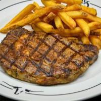 Lunch Ribeye · 10 oz. Served with a side & complementary choice of dinner Caesar salad, dinner salad (with ...