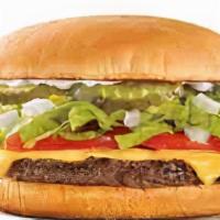 Sonic Cheeseburger · Comes with Mayo, Ketchup, Pickles, Onions, Lettuce, and Tomato