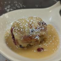 Bread Pudding · Our housemade pudding topped with our bourbon brown sugar syrup.