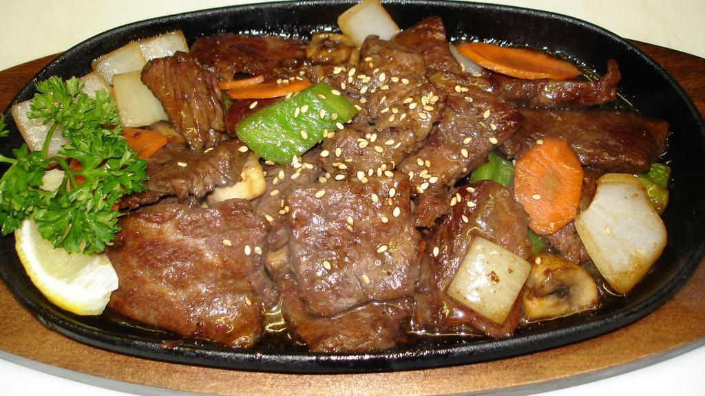 Beef Teriyaki · USDA beef and vegetables with teriyaki sauce.
