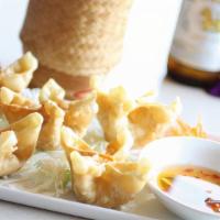 8 Pieces Of Crab Rangoon · Cream cheese, mixed with our homemade sauce and wrapped in wonton skin, deep-fried and serve...