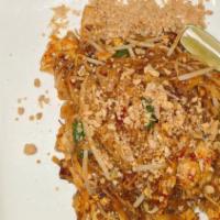 Pad Thai · Our signature item, stir-fried rice noodles with your choice of meat garnished with fresh be...