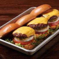 Paul'S Sliders · three 2 oz. burgers, government cheese, pickles, onions, tomatoes, lettuce & Paul’s signatur...