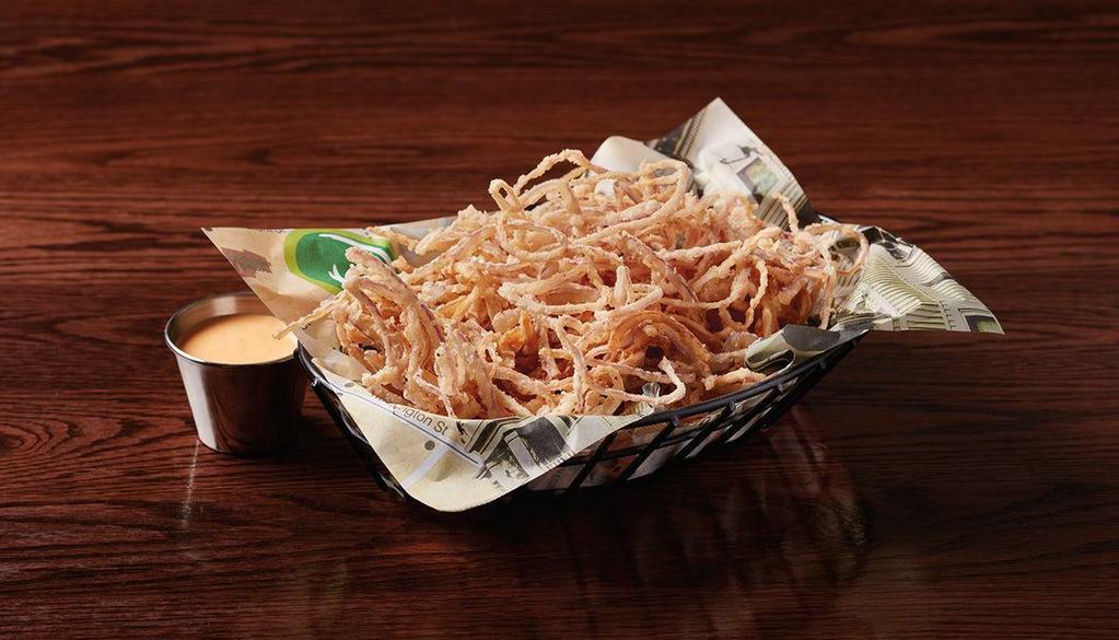 Basket Of Onion Rings · thin crispy onion rings