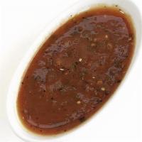 Salsa Roja Side · Add a side of house made salsa roja. NOTE: chips do not come with this order. (GF, DF, VE)