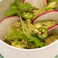 Guacamole Pint · House made guac - avocado, serrano, red onion, cilantro, cumin, lime juice (VG, GF, DF)
