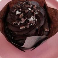 Chocolate Mole Cupcake · Chocolate Mole Cupcake with cocoa nibs and fleur de sel. ***CONTAINS ALMONDS***