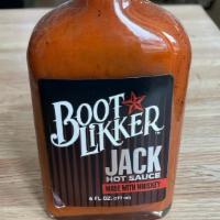 Bootlikker Hot Sauce · Made with Whiskey