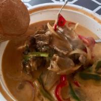 Creamy Coconut Curry · Gluten free. A flavorful coconut milk based mild red curry. Full of Thai spices, bell pepper...