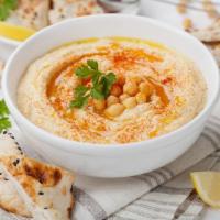 Hummus · Chickpea dip with olive oil, fresh garlic, lemon juice, and tahini