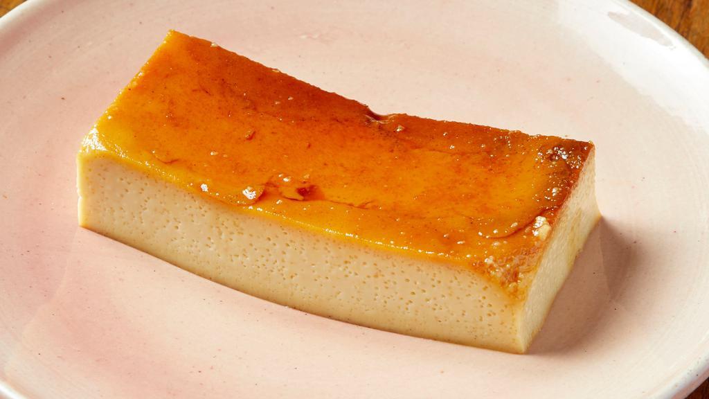 Flan · Our homemade Mexican baked custard with orange and caramel.