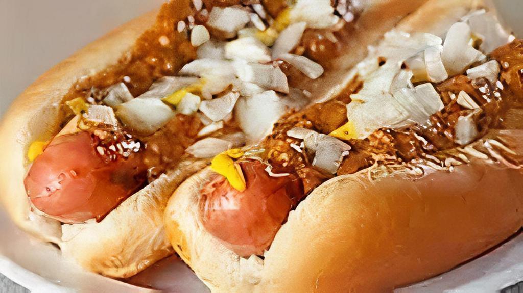 Regular Coney · An all-beef frank with yellow mustard,
Dads Coney Sauce and onions