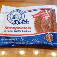 Stroopwafel · Caramel Waffle Cookies by Finger Licking Dutch. 1 cookie per pouch.