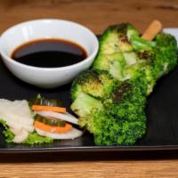 Burokkori (Vegetable) · Charred broccoli with togarashi glaze.