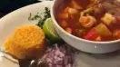 Caldo De Camaron · Shrimp soup made with vegetables and mild peppers. Served with rice, cilantro and onion on t...