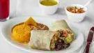 Burrito Dinner · Giant sized tortilla filled with beans, lettuce, tomato, cheese. Served with rice, beans, gu...