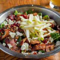 O.A.T. Salad · (VT, GF) Mixed greens, goat cheese, bacon, dried cranberries,  sliced granny smith apple, an...