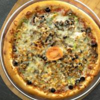 Finale Pizza (Medium) · Beef, pepperoni, Italian sausage, Canadian bacon, black olives, mushroom, onion, green peppe...