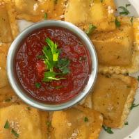Ravioli · Eight deep fries meat or cheese raviolis served with our signature red sauce.