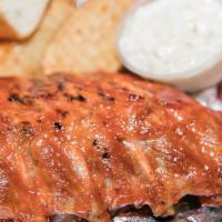 1/2 Slab Rib Dinner · with potatoes, roll and cole slaw