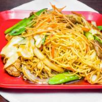 Lo-Mein · Slices of protein of your choice stir fried with skinny egg noodles, shredded cabbage, carro...