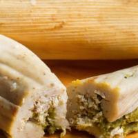 Tamales! · Seasoned meat wrapped in cornmeal dough and steamed in corn husks.
