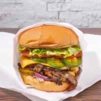 Veggie Burger  · Veggie Patty, Lettuce, Tomato, Onion, Pickles, Mayo, and Provolone Cheese.
