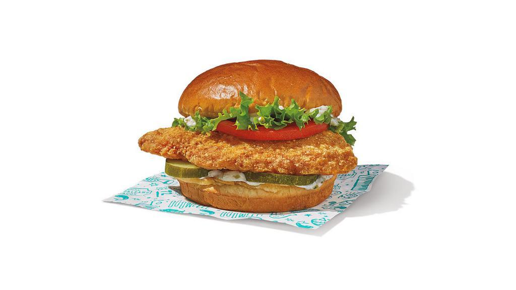Classic Flounder Fish Deluxe Sandwich Dinner · Includes a choice of regular signature side.